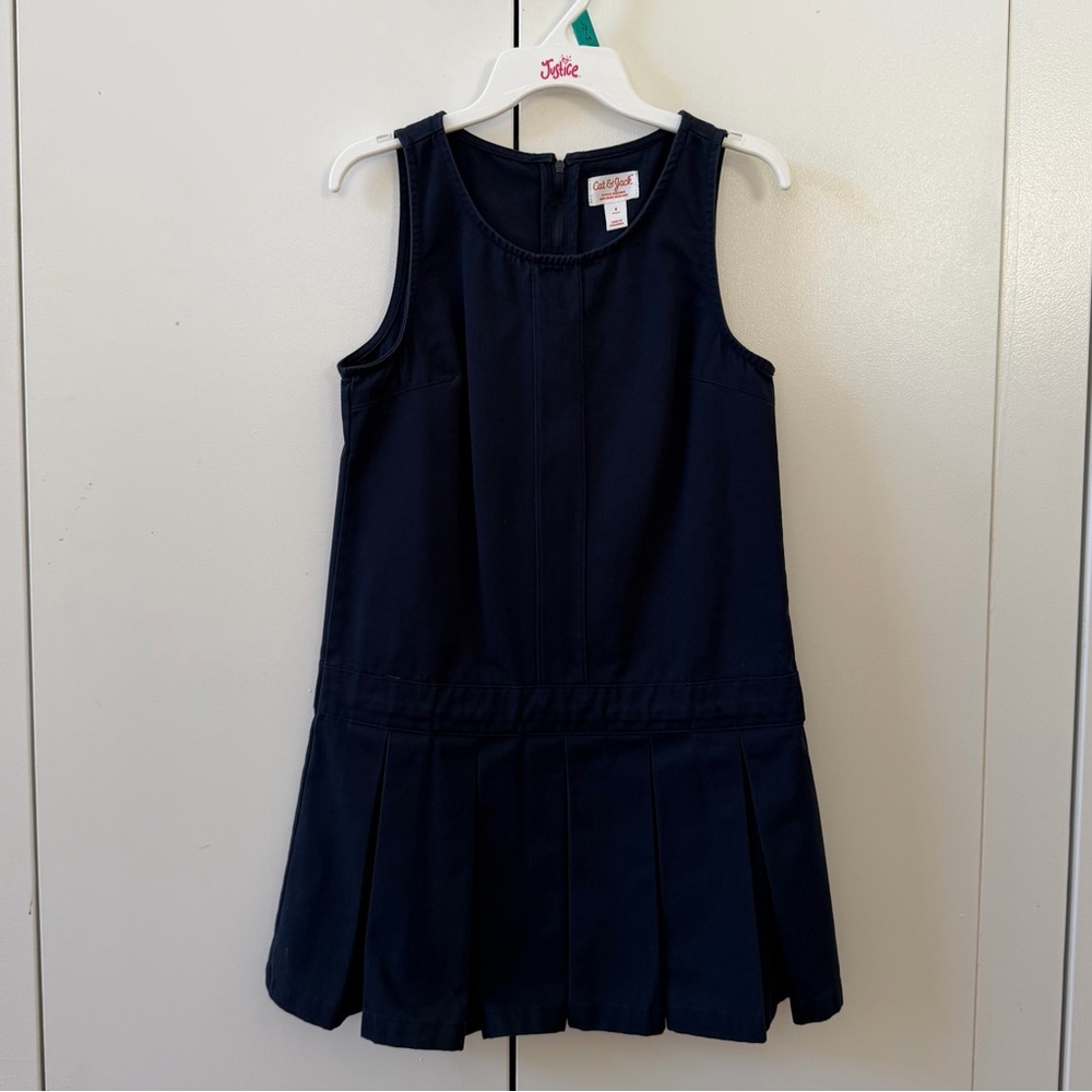 Cat & Jack - Navy Sleeveless Pleated School Jumper